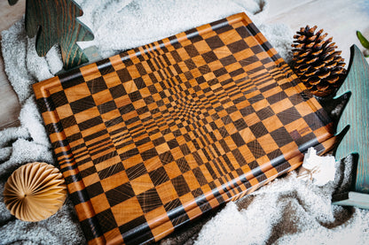 Schneidebrett Optische Illusion